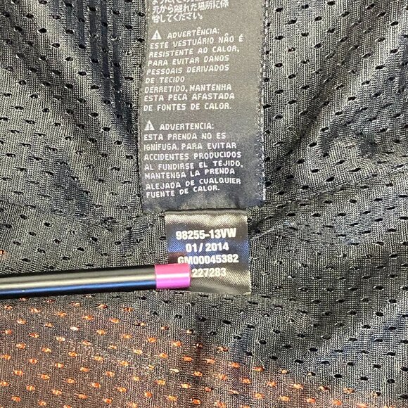 Harley Davidson Mesh Riding Jacket Black Orange Zip-Up S Genuine Motor Clothes - Picture 15 of 15